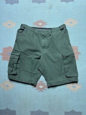 Boy Scouts Of America cargo shorts green cotton blend canvas hiking relaxed 34